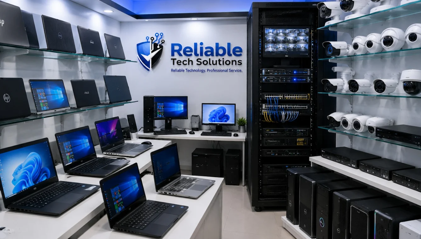 New laptops, desktop computers, CCTV cameras and computer accessories at Reliable Tech Solutions Vikasnagar